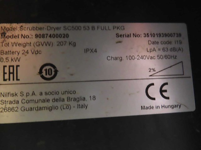 Nilfisk - sc500 53 b full pkg - schrobmachine - afbeelding 5 van  5