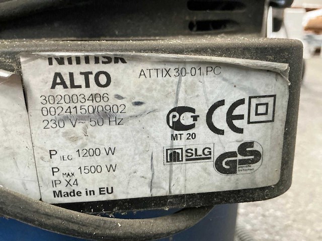 Nilfisk alto attix30 industriële stofzuiger - afbeelding 5 van  5