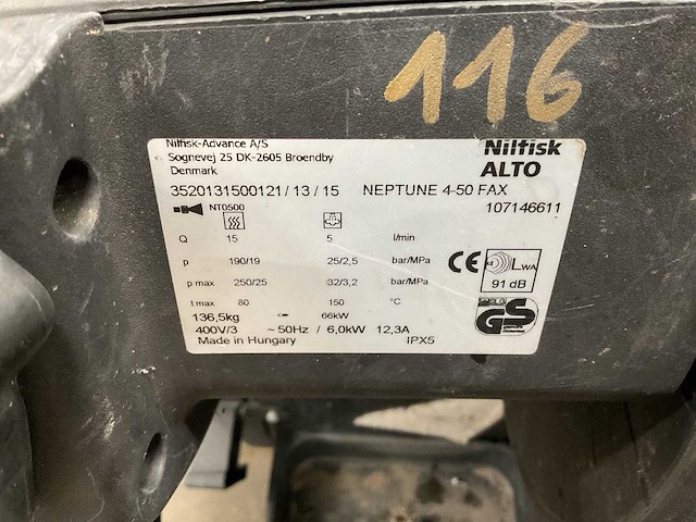 Nilfisk alto hogedrukreiniger - afbeelding 4 van  11