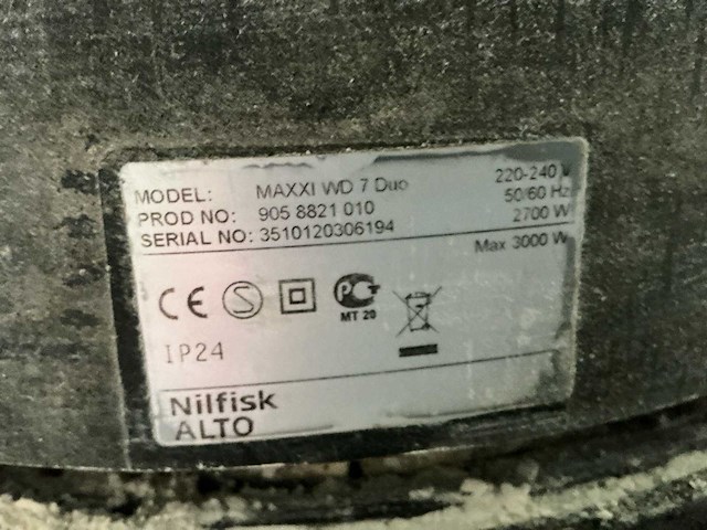 Nilfisk alto maxxi wd7 industriële stofzuiger - afbeelding 2 van  10