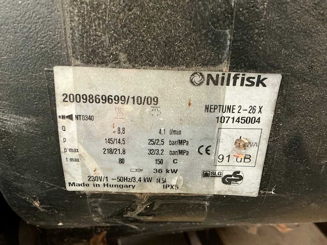 Nilfisk alto neptune 2-26 x hogedrukreiniger - afbeelding 2 van  3