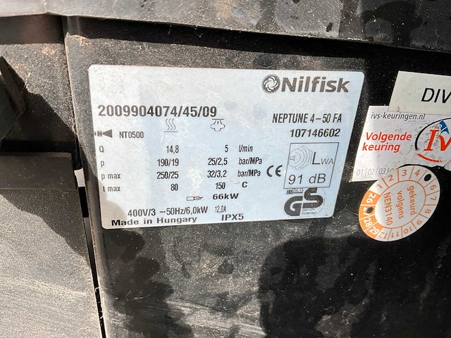 Nilfisk alto neptune 4 hogedrukreiniger - afbeelding 2 van  10