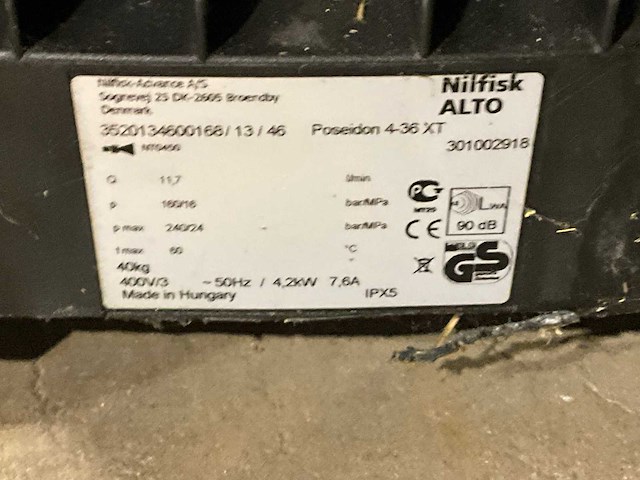 Nilfisk alto poseidon 4 hogedrukreiniger - afbeelding 3 van  11