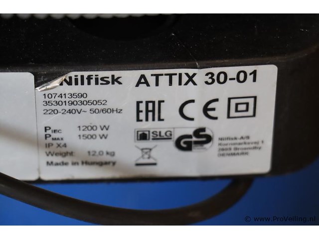 Nilfisk attix nat- en droogzuiger, 1500w - afbeelding 4 van  7