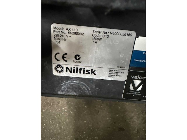 Nilfisk ax410 industriële stofzuiger - afbeelding 6 van  6