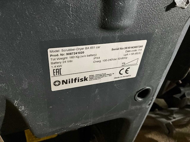 Nilfisk ba 651 ecoflex schrob-/ zuigmachine (2x) - afbeelding 4 van  12