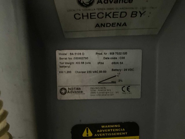 Nilfisk ba/510sd schoonmaakwagen - afbeelding 7 van  7