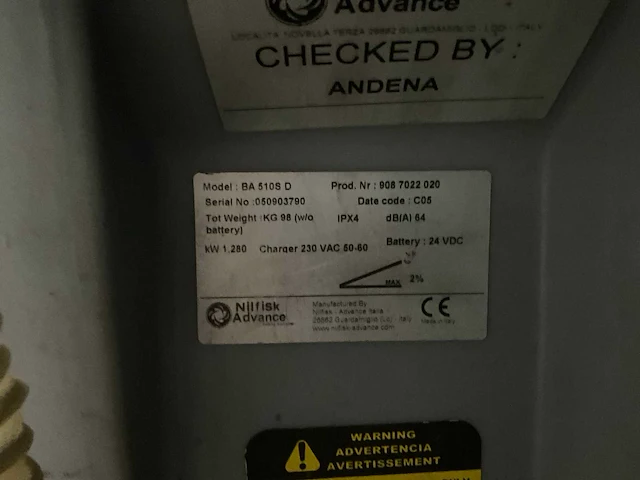 Nilfisk ba/510sd schoonmaakwagen - afbeelding 7 van  7