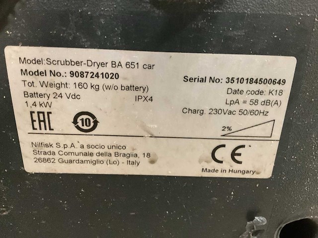 Nilfisk ba651 car vloerreiniger - afbeelding 3 van  9