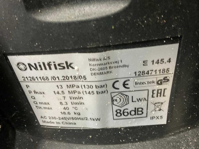 Nilfisk e145.4 hogedrukreiniger - afbeelding 7 van  10