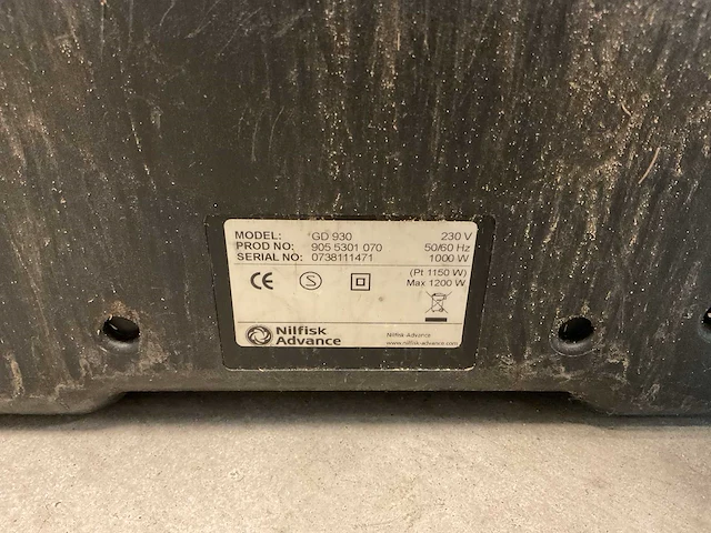 Nilfisk gd 930 stofzuiger - afbeelding 3 van  3