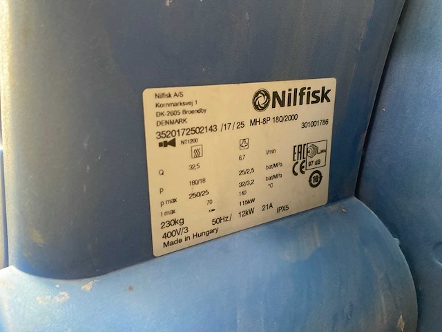 Nilfisk mh8p hogedrukreiniger warmwater - afbeelding 3 van  11