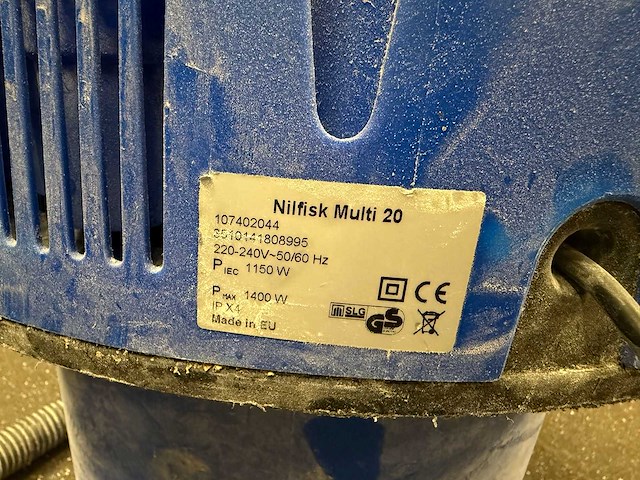 Nilfisk multi 20 industriële stofzuiger - afbeelding 3 van  3