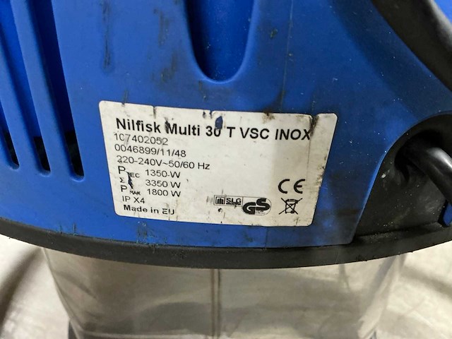 Nilfisk multi 30 inox industriële stofzuiger - afbeelding 5 van  6