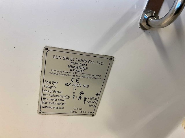 Nimarine - mx360 - mx360 - rib boat - afbeelding 4 van  4