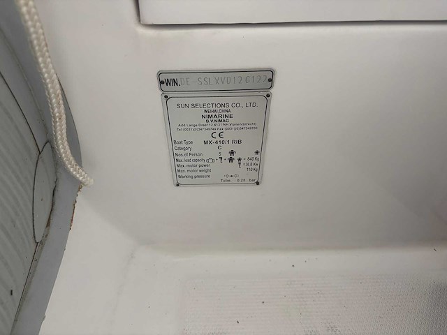 Nimarine - mx410 - mx410 - rib boat - afbeelding 2 van  2