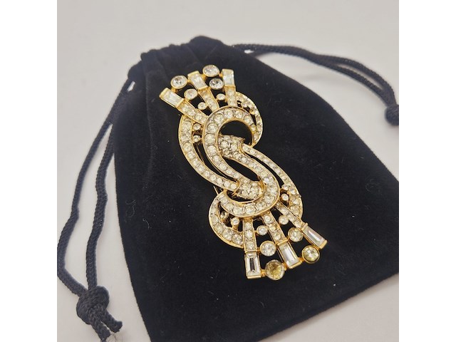 Nina ricci paris - goldplated broche - afbeelding 1 van  6