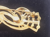 Nina ricci paris - goldplated broche - afbeelding 6 van  6