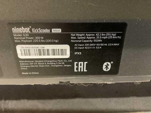 Ninebot segway g30 kickscooter max step - afbeelding 6 van  6