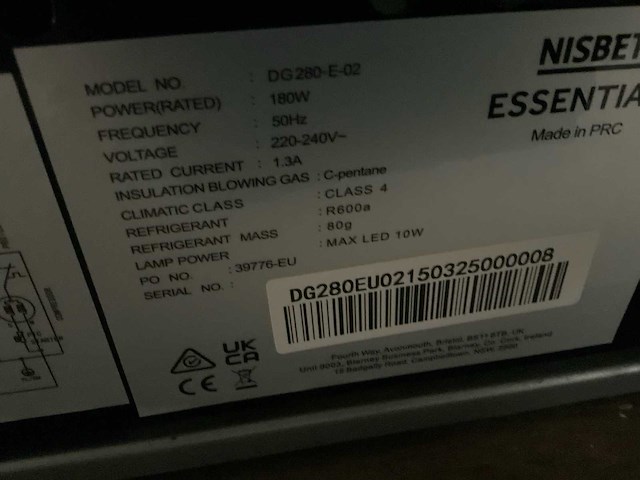 Nisbets eg 280-e02 koelkast (3x) - afbeelding 8 van  8