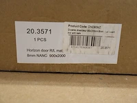 Nisdeur met vast paneel wiesbaden, horizon, zwart - afbeelding 5 van  6