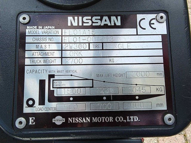 Nissan - 2005 - fl01a15 - diesel vorkheftruck - afbeelding 3 van  25