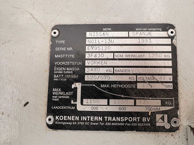 Nissan - n01l-13u - vorkheftruck - afbeelding 9 van  9