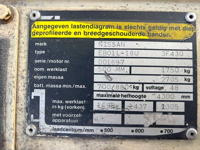 Nissan 18u vorkheftruck - afbeelding 11 van  11