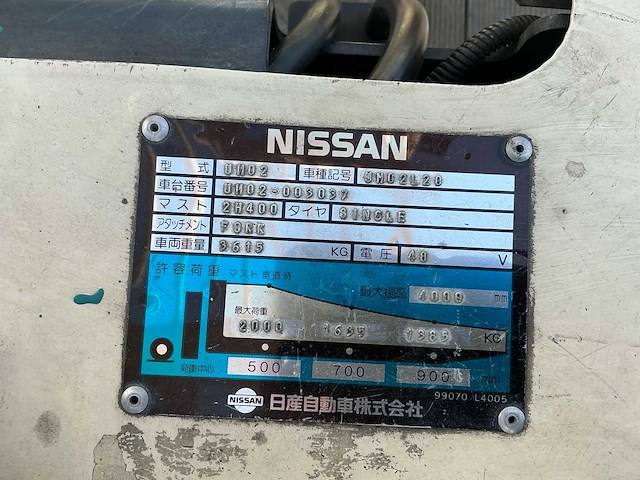 Nissan uno2 vorkheftruck - afbeelding 21 van  25