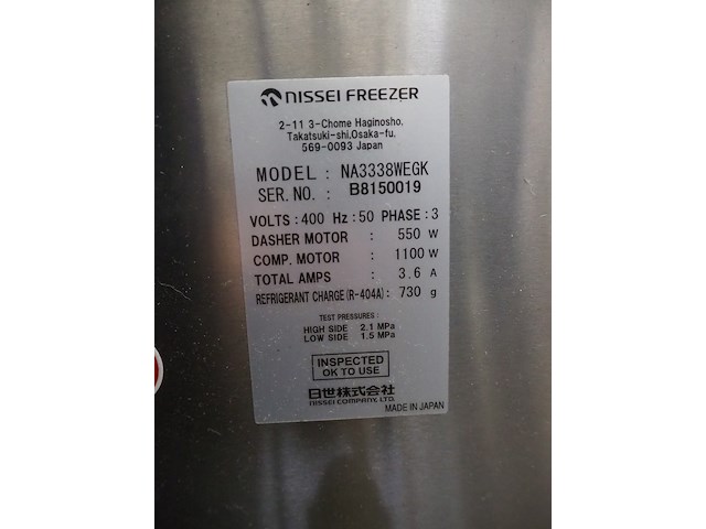 Nissei freezer - afbeelding 9 van  9
