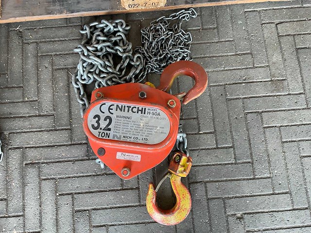 Nitchi h-50a kettingtakel (2x) - afbeelding 3 van  6