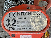 Nitchi h-50a kettingtakel (2x) - afbeelding 4 van  6