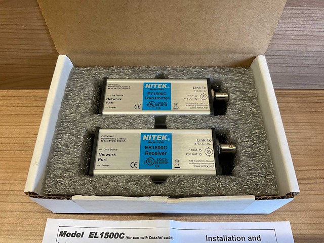 Nitek el1500c transmitter / receiver set - afbeelding 1 van  5