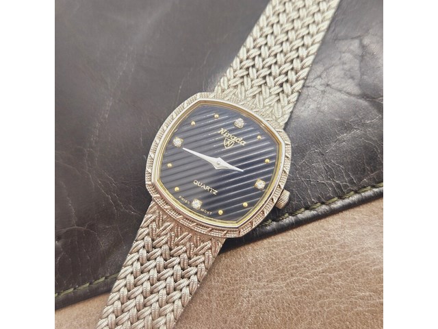 Nivada grenchen palladium plated dames juweliers horloge - afbeelding 3 van  6