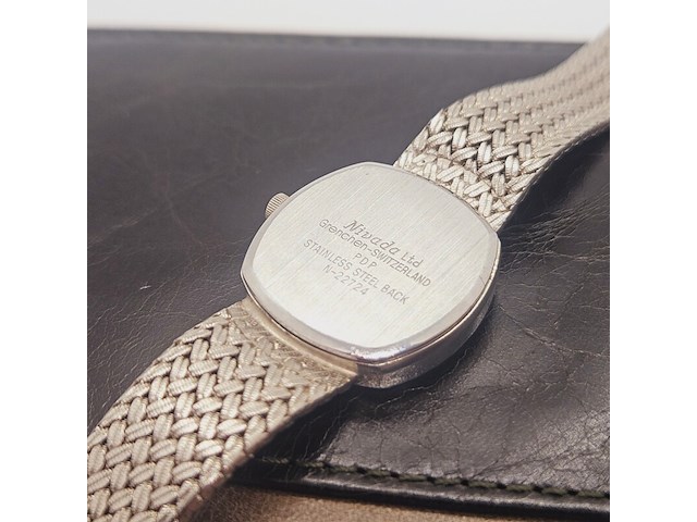 Nivada grenchen palladium plated dames juweliers horloge - afbeelding 6 van  6