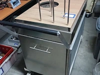 Nn mobile s/s plate dispenser trolley