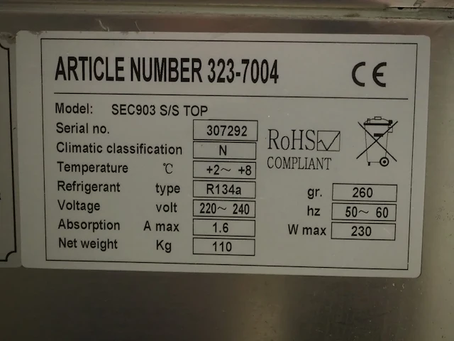 Nn refrigerated work bench - afbeelding 7 van  7
