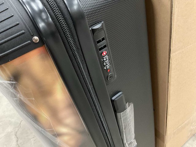 No boring suitcases jonge wasbeer l 72l trolley reiskoffer - afbeelding 2 van  2