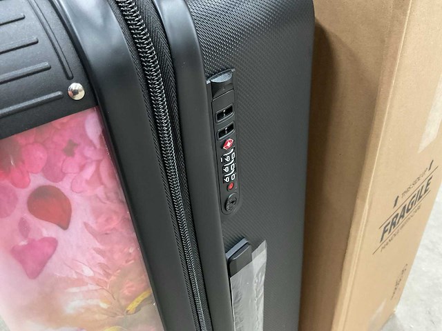 No boring suitcases roze kitten l 72l trolley reiskoffer - afbeelding 2 van  2