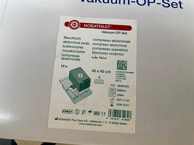 Nobatrast 45x45cm 6f vakuum-op-set buikkompres (4200x) - afbeelding 6 van  8