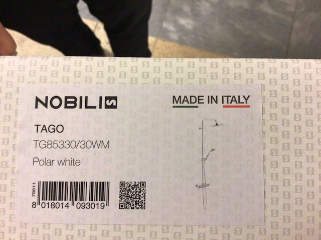 Nobili - tago - tg85330/30wm - douchekraan polar white - afbeelding 2 van  3