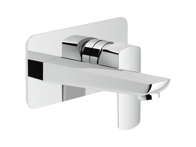 Nobili mengkraan voor wandmontage met uitloop 200 mm verchroomd - afbeelding 1 van  3