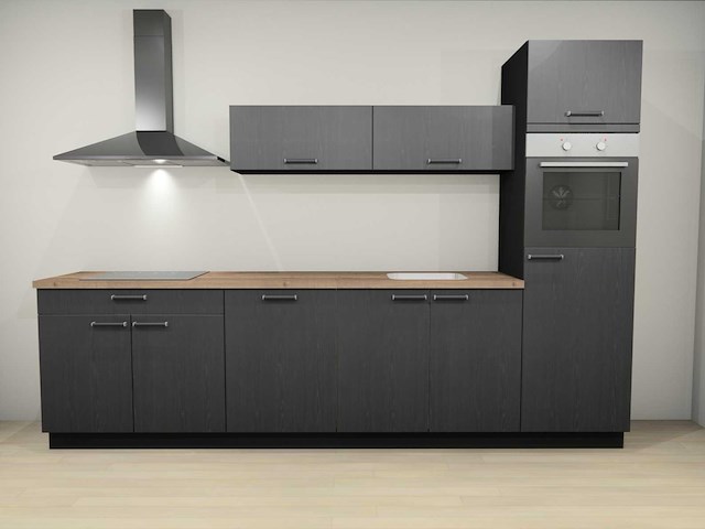 Nobilia - structura decor eiken nero - keukenopstelling - afbeelding 1 van  14