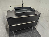 Nobilia - structura eiken nero - badmeubelset 103,2 x 60,8 x 48,5 cm