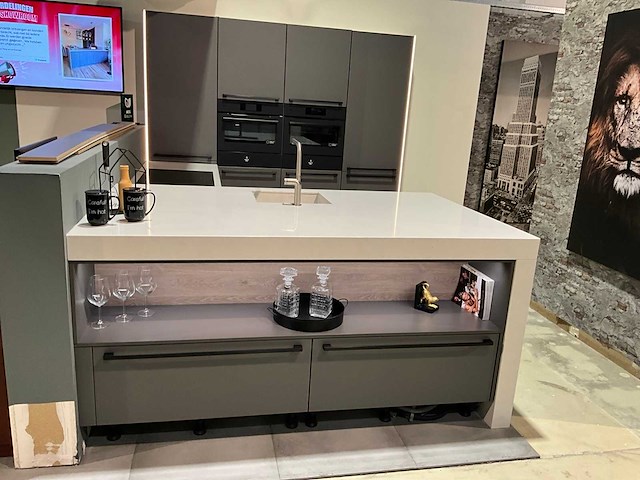 Nobilia cortona keukeneiland met achterwand - afbeelding 45 van  65