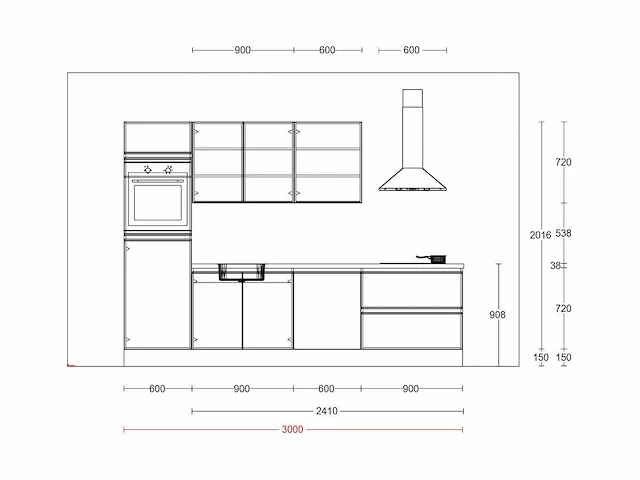 Nobilia decor eiken san remo rechte keuken - afbeelding 2 van  19