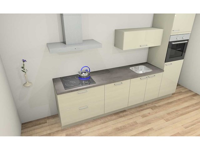 Nobilia flash magnolia hoogglans recht - afbeelding 8 van  12