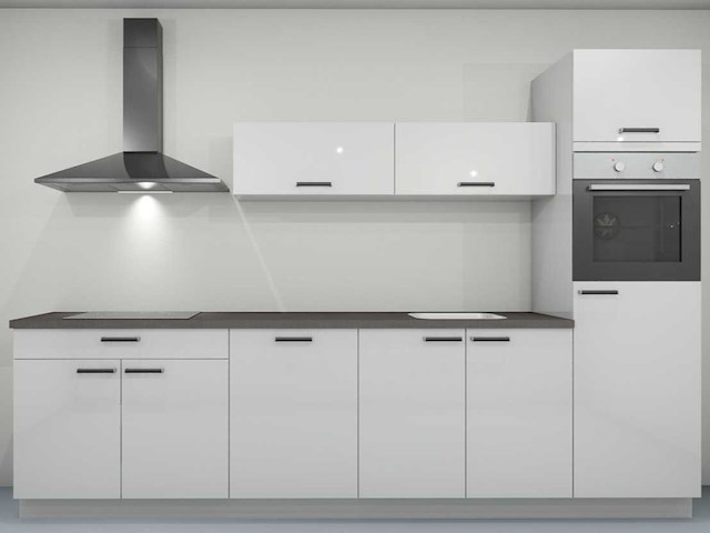 Nobilia flash wit hoogglans recht keuken - afbeelding 1 van  11