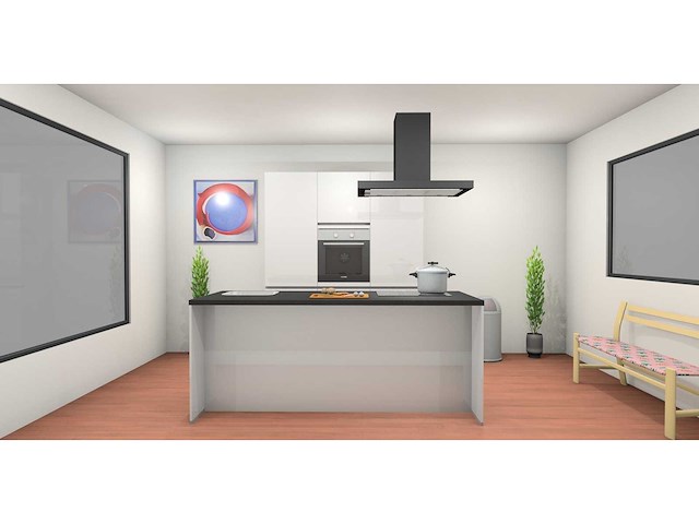 Nobilia focus lak alpin wit ultrahoogglans eiland keuken - afbeelding 12 van  22