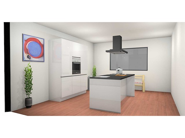 Nobilia focus lak alpin wit ultrahoogglans eiland keuken - afbeelding 13 van  15